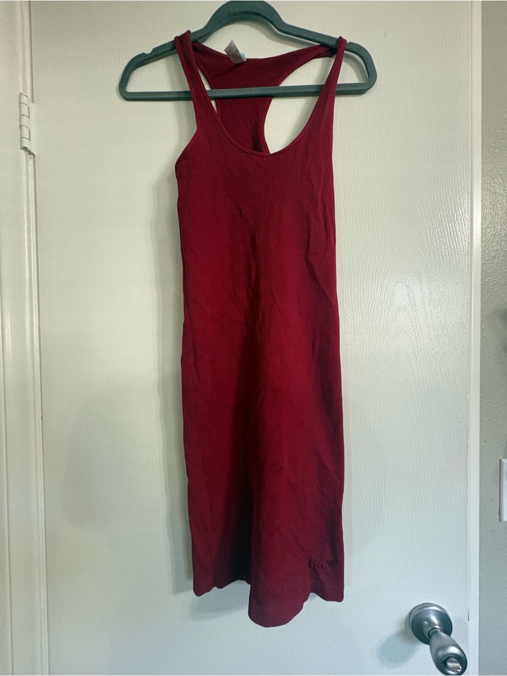 Mango Sleeveless Racerback Midi Dress - Wine Red
